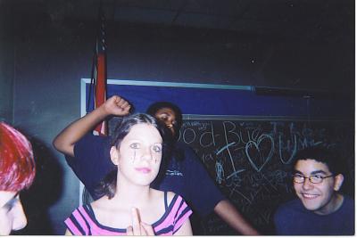 Nicole Giving the Finger